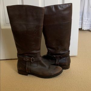 Brown tall boots